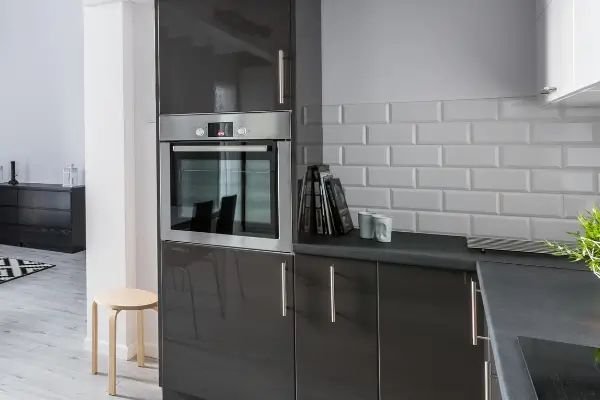 Wall mounted microwave and oven