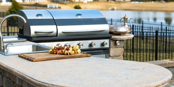 Backyard outdoor kitchen remodel by Spears Design Build Group.