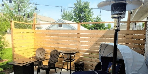 Outdoor deck living space in Northern Illinois.