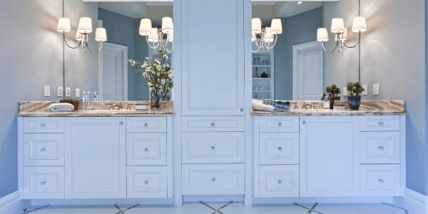 Double-vanity master bathroom remodel