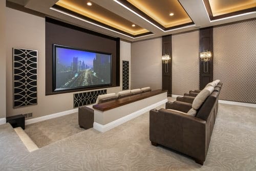 Upscale entertainment room. Arjay Builders.