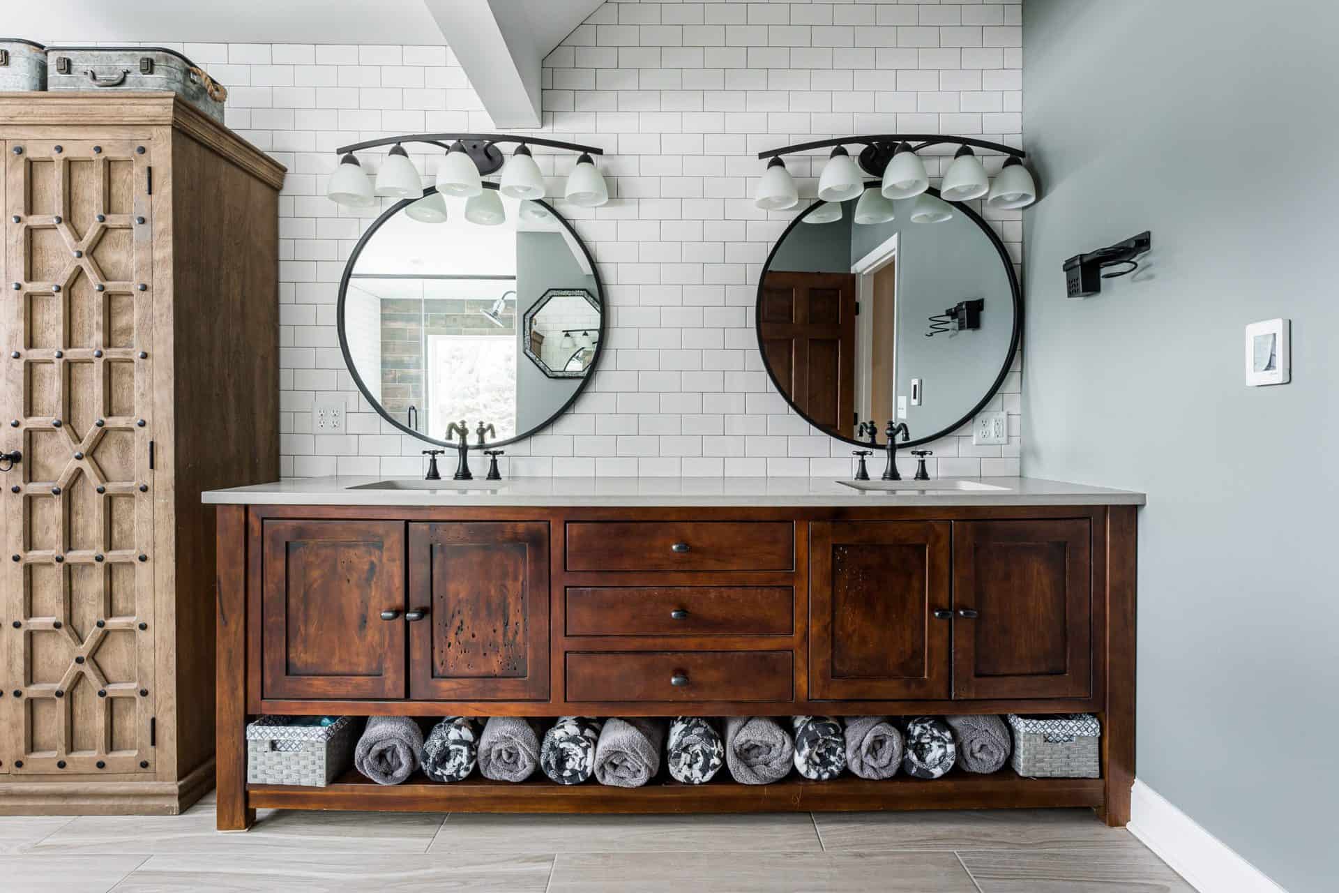 bathroom renovation large vanity with double sinks