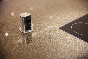 power outlet on counter space