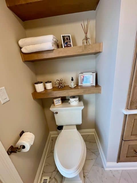 Guest Bathroom Remodel Storage - Ken Spears