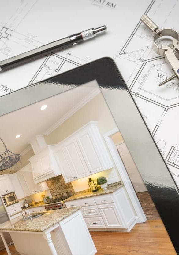 rendering of kitchen remodel for a project