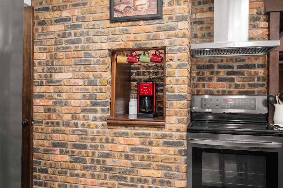 Brick wall in kitchen remodel